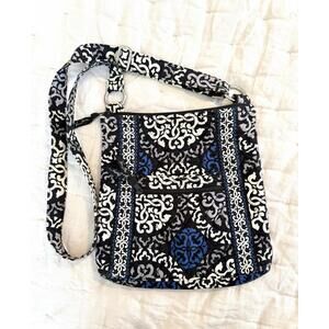 Vera Bradley Hipster Crossbody Purse Canterberry Cobalt Shoulder Bag Adjustable
